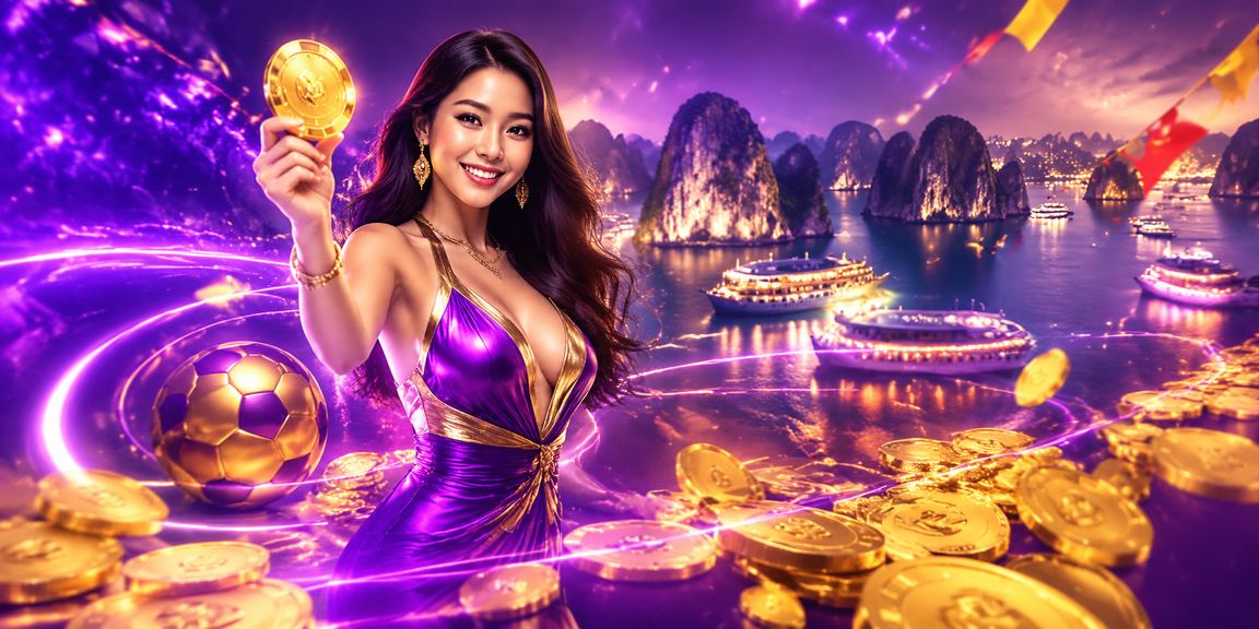 Cá cược bóng đá trực tuyến tại Hạ Long Bay với ánh đèn neon rực rỡ về đêm