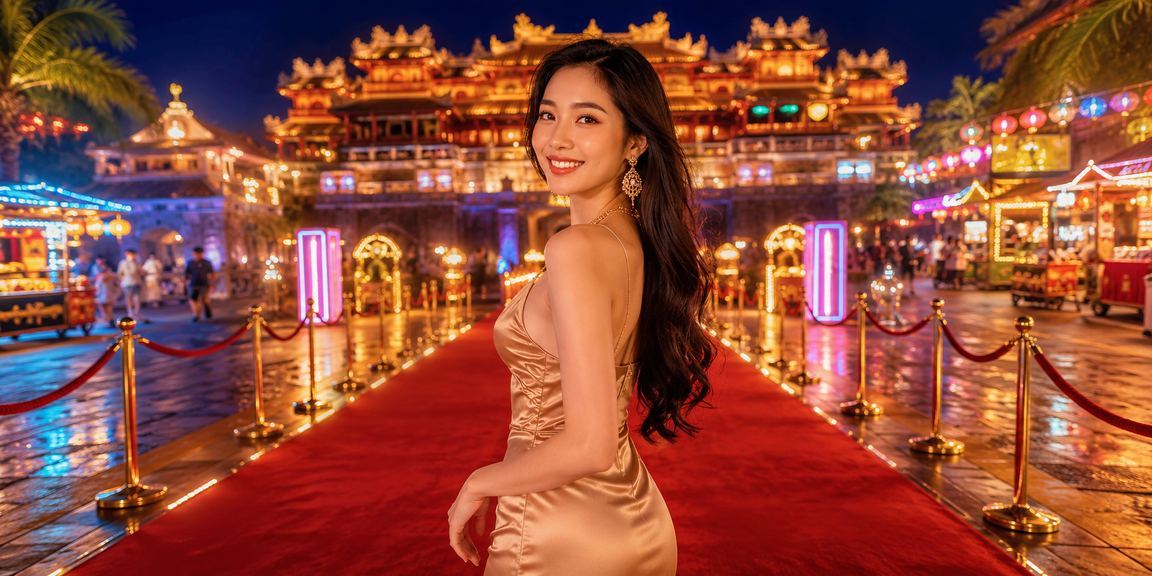 Người dùng tại Huế theo dõi chương trình khuyến mãi và đặt cược tại chợ đêm truyền thống